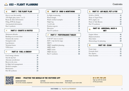 033 V3 contents: 8 parts, page by page