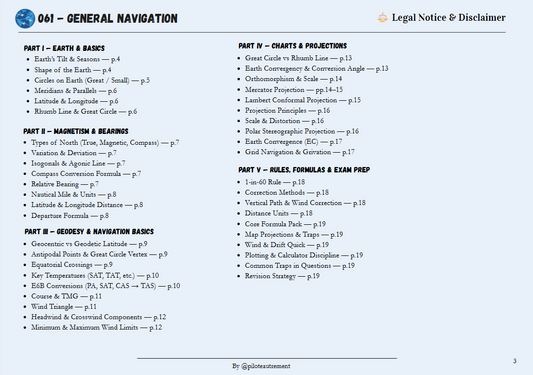 General Navigation - Revision Sheet