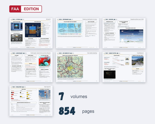 The 7 volumes of the FAA ATP notes, 854 pages