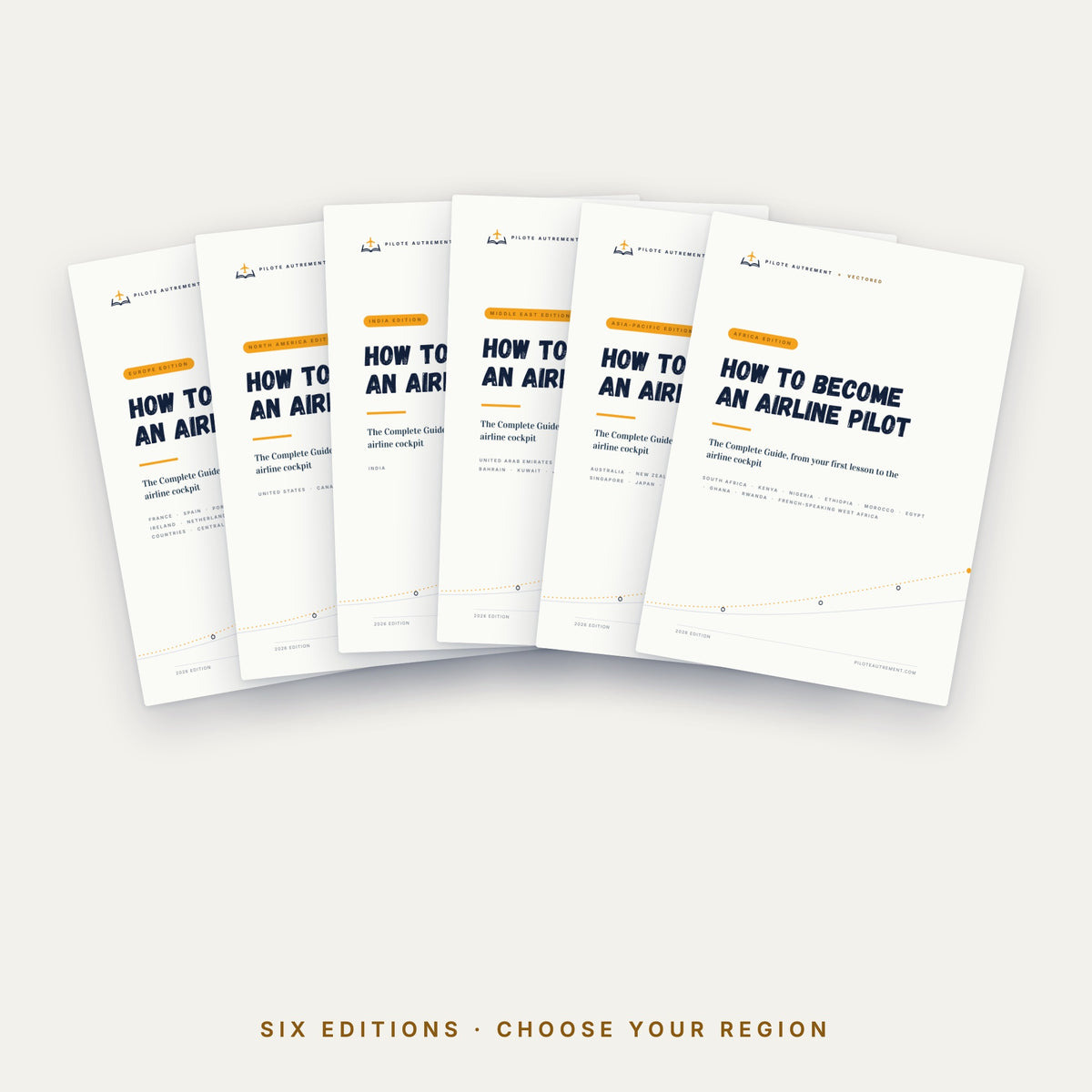 How to Become an Airline Pilot, the six regional editions
