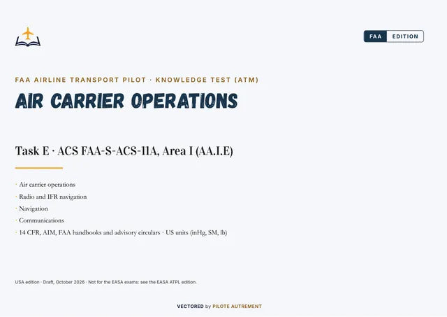 Cover of volume E, Air Carrier Operations